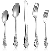 Cididu Retro Royal Silverware fork close-up with mirror finish for elegant dining