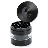 Cinder Brands Clear Cut 4-Piece Grinder view shows portable grinding on the go