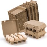CINPIUK 50-pack egg cartons with 12-count 3x4 cups protect eggs during transport.