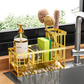 Cisily Gold sink caddy showing compact design for small spaces
