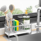 Cisily sponge holder with rotatable spout keeps water away from counters