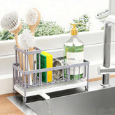 Cisily sponge holder for kitchen sink keeps sponges organized and drying neatly