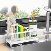 Cisily sponge holder keeps sponges dry and within reach at the sink.