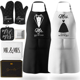 CITTA Mr and Mrs aprons set ideal for coordinating kitchen styling while cooking together