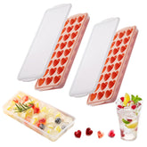 Ciyliwiyi heart ice tray with lid for spill-free filling and easy release