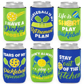 CiyvoLyeen pickleball can cooler blue-green 6-pack keeps drinks cold on the court.