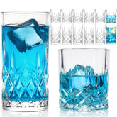 Claplante diamond glass front view showcases elegant table presence for cocktails