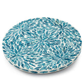 CLAYNIX Lazy Susan capiz shell inlay on wood surface, elevating table display.