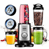 CLCWUJ smoothie blender front view with turbo 350W for quick smoothies