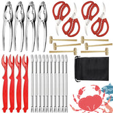 CLEABANKE crab leg crackers tools 29pcs for easy shellfish cracking at home.