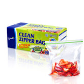 CLEANWRAP medium zipper bag in 90-count pack for versatile storage.