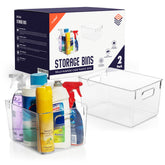 ClearSpace clear plastic storage bins for pantry organization with quick item visibility.
