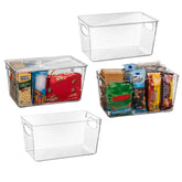 ClearSpace pantry bin with lid on keeps snacks organized and accessible.