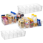 ClearSpace pantry bin with dividers for organized shelves