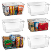 ClearSpace pantry storage bin with lid provides clear visibility for easy pantry organization.