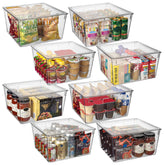 ClearSpace XL plastic storage bin with lid for fridge organization and visibility