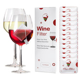 Clerona wine purifier filter bag in glass preserving flavor while removing sulfites.