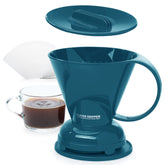 Clever Coffee Dripper in peacock blue for consistent pour-over flavor at home
