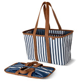 CleverMade Collapsible Luxe Tote open, ideal for groceries and errands