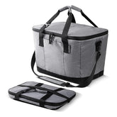 CleverMade Tahoe cooler opened to reveal 50-can capacity, great for beach days and picnics.