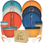 CLIFF'S KITCHEN wheat straw dinnerware large plates ideal for hearty family meals