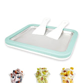Climafusion rolled ice cream maker pan in mint green for quick, fun dessert prep