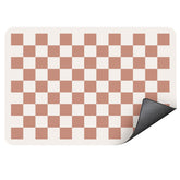 Clinuse coffee mats beige checkered pattern absorbent surface keeps counters dry