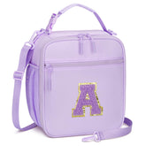 CLOUDWINGS Initial Lunch Bag Purple Patch highlighting personalized style for kids at school