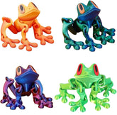 Clould Fitness 3D Printed Magnetic Frog front view on fridge for notes and decor.