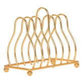 CLWXHS 6-slice toast rack in gold front view showing compact design and capacity