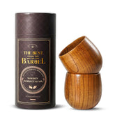 Clxfcgiv bourbon glass with oak barrel design enhances aroma during sipping