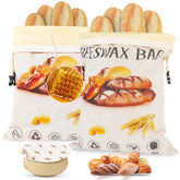 CMACAIV 3D two-pack beeswax bread bags with buckle closed for fresh storage