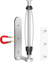CNARIO magnetic paper towel holder on fridge keeps towels secure and accessible.