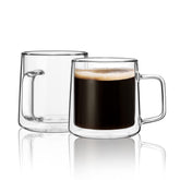 CNGLASS 10oz mug with double-wall insulation keeps drinks hot without burning hands