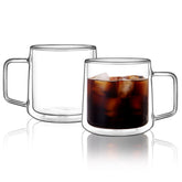 CNGLASS 15oz double-walled mug with handle keeps hot drinks hot longer.