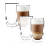 CNGLASS double-wall thermo glass coffee cup 13-5oz keeps beverages warm while hands stay cool.