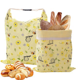 Cnkaite bread bags with a large sourdough loaf inside for freshness