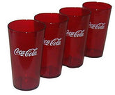 Coca-Cola ruby red 16oz tumbler set with logo, durable BPA-free acrylic for everyday sipping.
