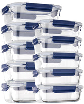 Coccot glass rectangle container 1050ml for meal prep and portion control.