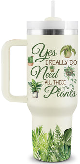 COCOGIFTS gardening gifts women tumbler with plant-pattern design for all-day hydration.