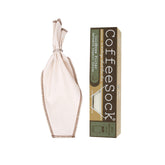 CoffeeSock cold brew filter packaging highlights eco-friendly, reusable brewing.