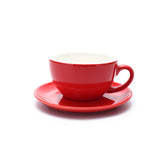 Coffeezone glossy red 8.5 oz cup ready for cappuccino and latte art