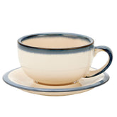 Coffeezone vintage design 12oz ceramic latte art cup with a smooth beige finish.