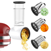 Cofun slicer shredder attachment mounted on a KitchenAid mixer for versatile prep