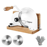 Cogace foldable bread slicer folded for compact storage and travel-ready setup