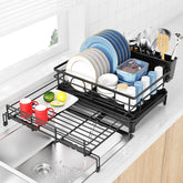 COHOSEGE large dish drying rack over sink extended design saves space