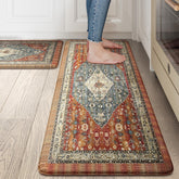 Collive Boho Kitchen Mat anti-fatigue foam cushions feet during meal prep