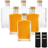 Coloch 6-pack glass liquor bottles set for home bars and gifting