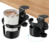 ColorMood clip-on desk cup holder keeps drinks within reach on the desk
