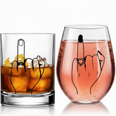Colorsavant ring finger wine glass—playful design for couples and romantic celebrations.